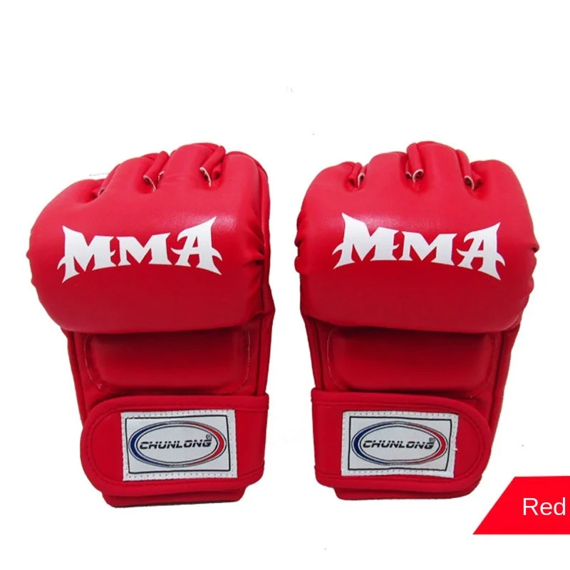 

New MMA Half Finger Fighting Gloves Boxing Fighting Sanda Gloves Muay Thai Kick Boxing Training Karate Sandbag Boxing Gloves