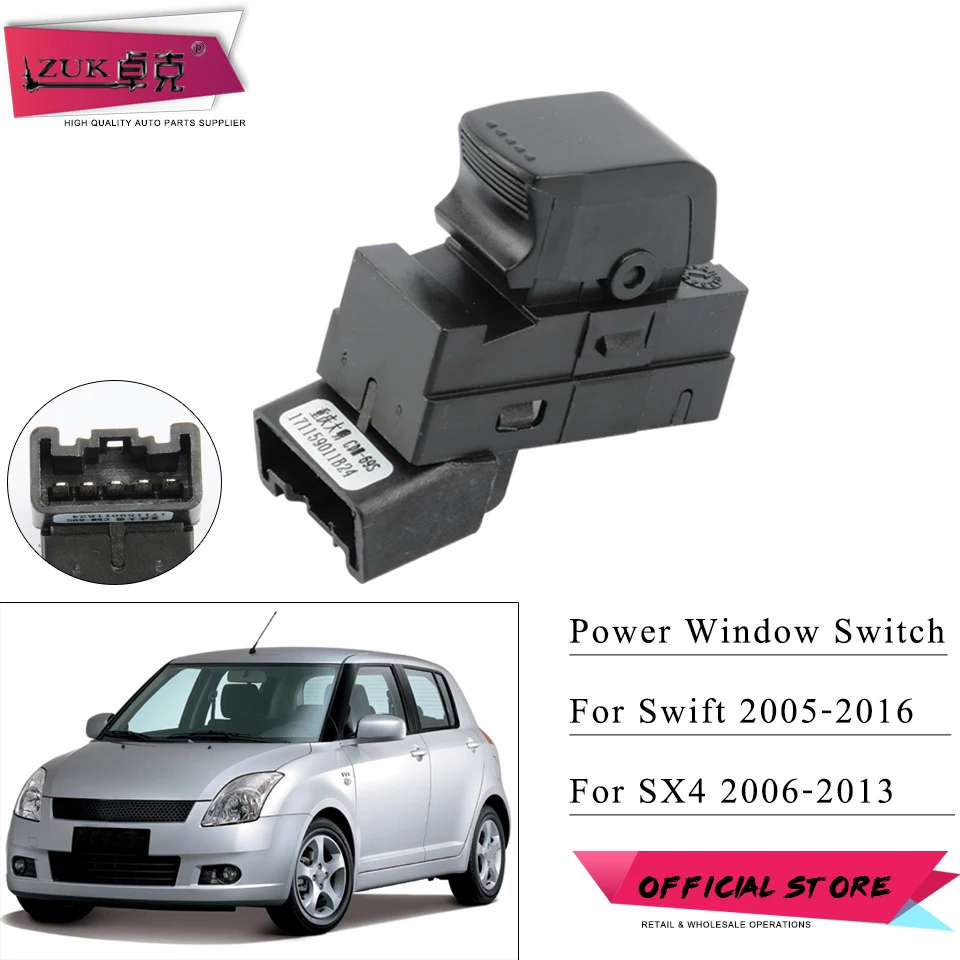 Кнопка управления стеклоподъемником ZUK для Su zuk i Grand Vitara Alto SX4 2006 2013 Swift 2005 2016 OEM:37995