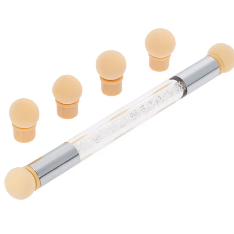 

1 шт. инструменты для дизайна ногтей градиентная ручка светлая терапия точка клей-Губка Ручка с двойным концом стразы кристаллы Picker Suppplies