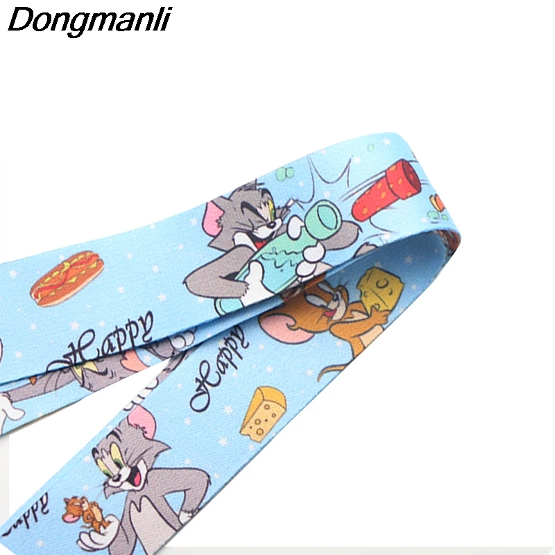 PC201 Кот брелок шнур значок ID карабином новые стильные тесёмки оптом/Мобильный