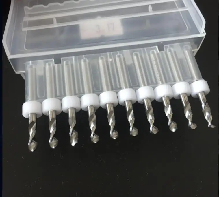 ЧПУ гравировальный станок Fixmee 10 шт. 1/8 дюйма карбидный с двумя фрезами 3 175 мм * 12