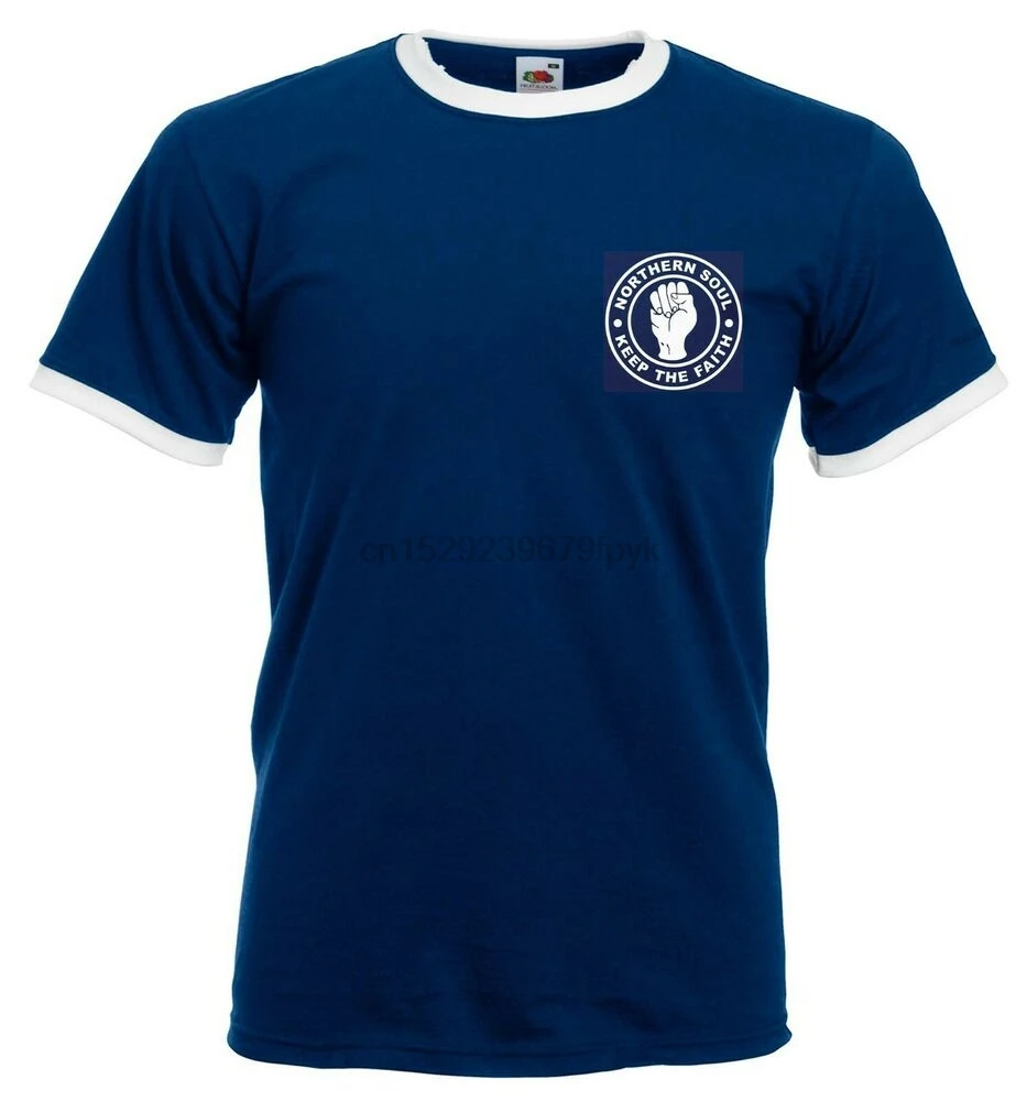 

Northern Soul Keep The Faith T Shirt - Slim fitting Ringer Tee