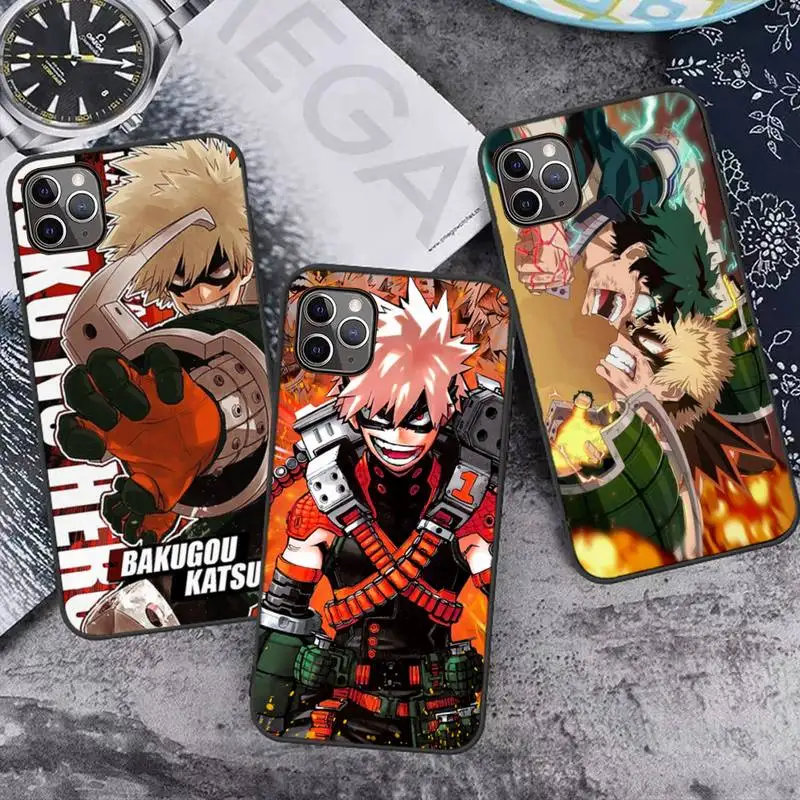 

Katsuki Bakugo My Hero Academia Phone Case for iPhone 7 8 11 12 Pro X XS XR Samsung A S 6 7 9 10 51 70 mobile bags