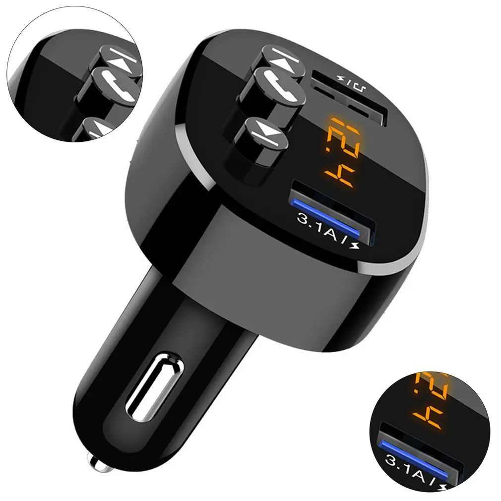 

Car U Disk MP3 Player Standard 3.1 Hands-free Call Wireless Transmittable Hands-free Call Durable Player