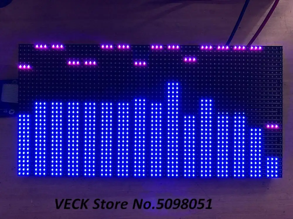 AS3264 полноцветный RGB музыкальный спектр дисплей 2048 точечная светодиодный ная