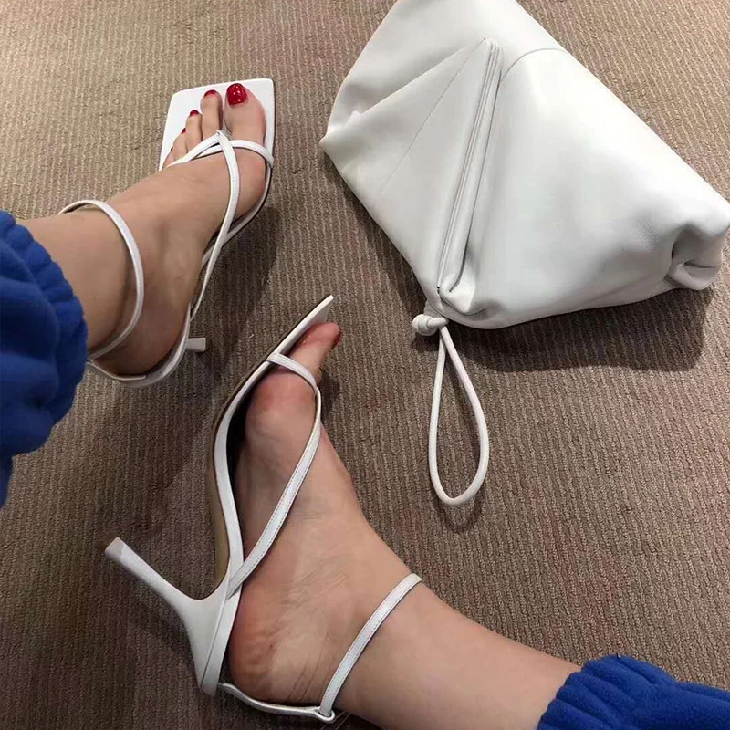 2020 Summer Sexy Gladiator Sandals For Women Square Toe Ankle Strap High Heels Ladies Fashion Brand Design Clip toe Shoes | Обувь