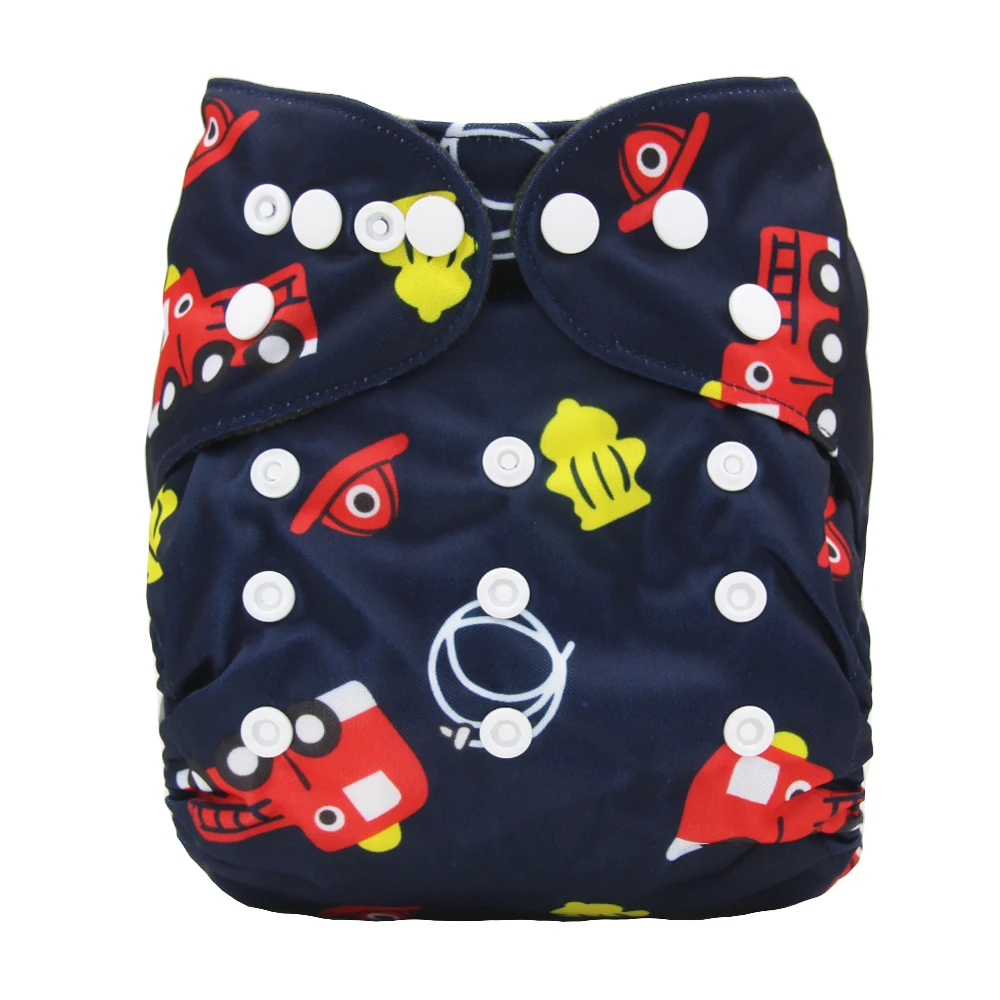 Моющиеся тканевые подгузники для новорожденных с бамбуковым углем AIO карманами