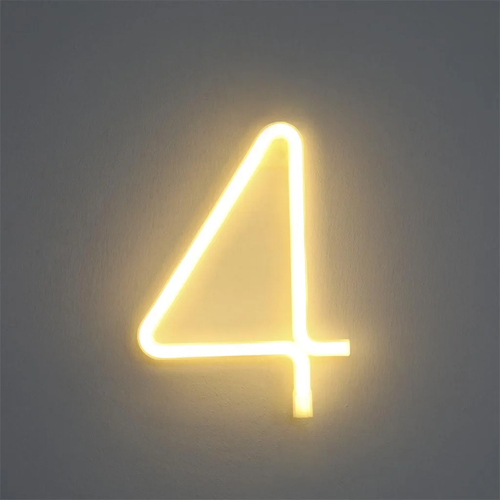 3D LED Night Lamp 0-9 Digital Marquee Sign Alphabet Light Standing Hanging Indoor Decor Wedding Party | Лампы и освещение