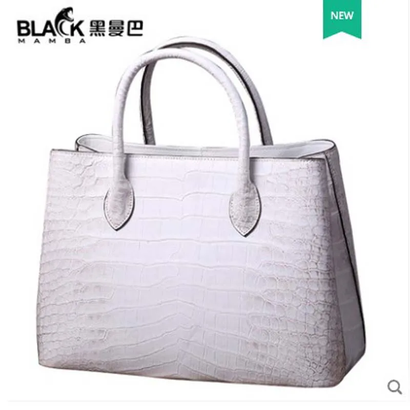 

Ouluoer женская сумка из крокодиловой кожи, кожаная женская сумка, сумка на одно плечо, белая вместительная сумка