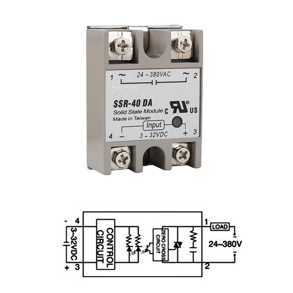 

Waterproof 200*200mm 220V 500W Silicone Heated Bed Heating Pad SSR Non-contact Solid State Relay Kit for 3D Printer Parts