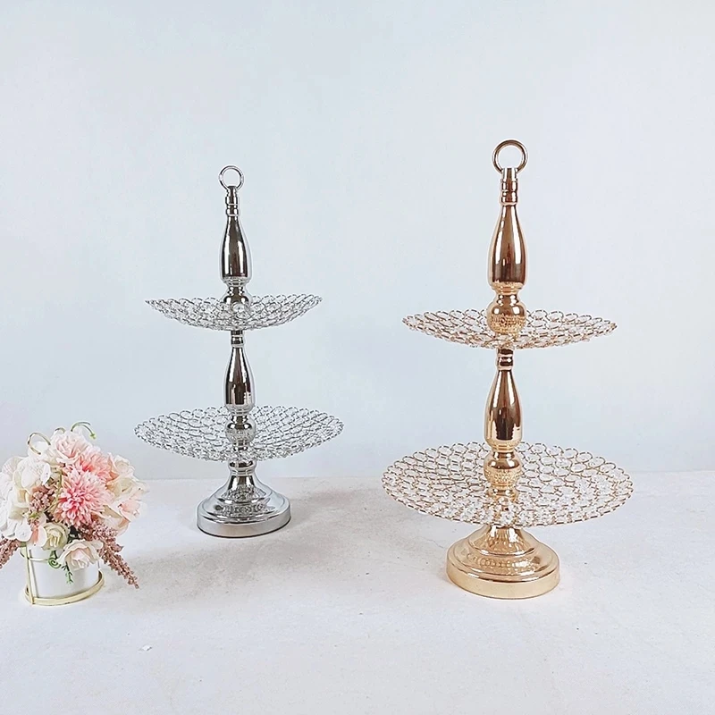 

Gold Plate Metal MINI Cake Stand Sweet Luxury Fruit Nut Tray Charger Plates For Home Wedding Delicate Table Decoration