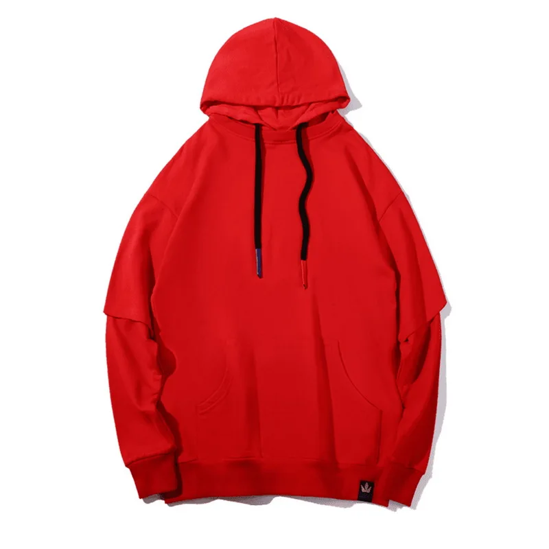 Свитер красного размера плюс в японском и корейском стиле Модный пуловер хип хоп