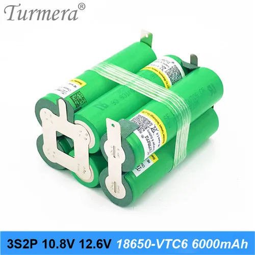 3S2P-12.6V-C6-P-01 3S 4S 5s 6S 12,6 V 16,8 V 18V 25V 18650 аккумулятор US18650VTC6 3000mAh 600mAh 30A для шуры шуруповерт батареи(настройка - Цвет: 3S2P-12.6V-C6-P-01