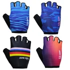 Велосипедные перчатки для мужчин и женщин, мужские летние митенки с открытыми пальцами для дорожных гонок, нескользящие спортивные рандомные перчатки