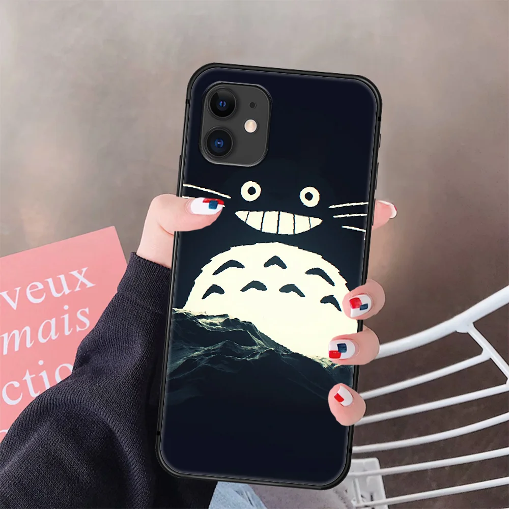 

Cartoon Totoro Hayao Miyazaki Phone Case Cover Hull For IPhone 5 5s se 2 6 6s 7 8 12 Mini Plus X XS XR 11 PRO MAX black Shell