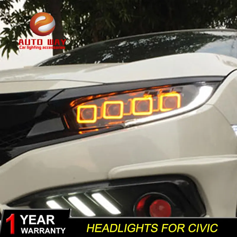 Чехол для автомобильной фары Honda Civic 2016 2018 G10 MK10 Bugatti ДХО двухлучевая Биксеноновая