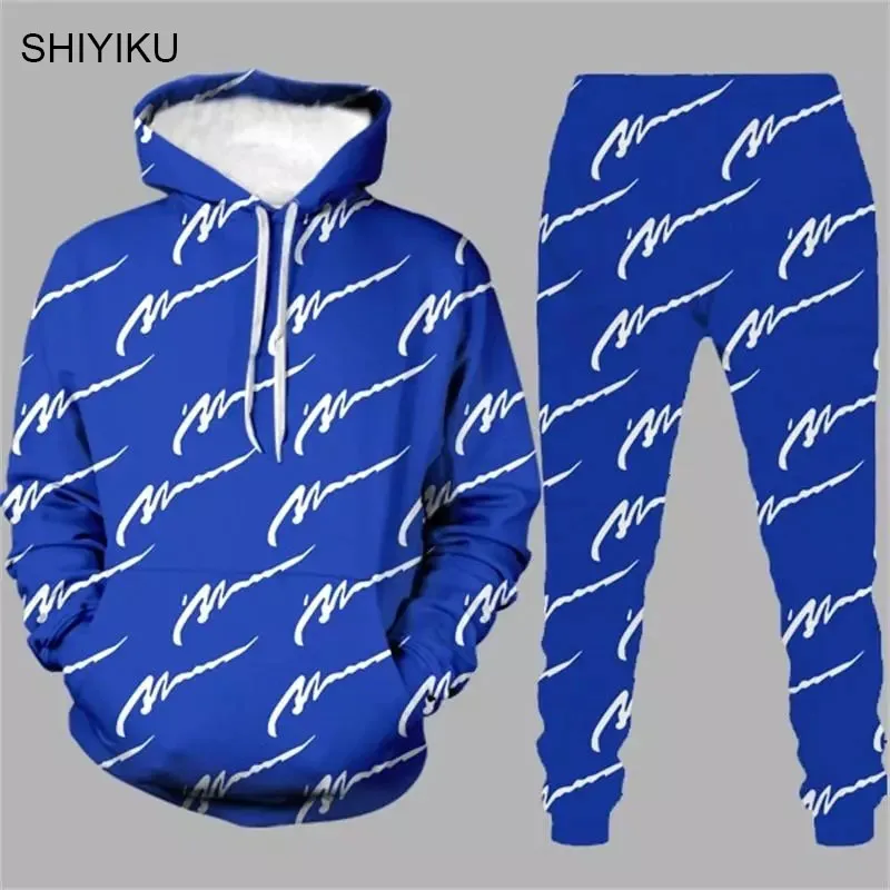 

SHIYIKU Fashion 3D Hoodies Brand Men's Sweatshirt Joggers Funny Harajuku Print Set Fall Winter Unisex Tracksuit Clothes Pant