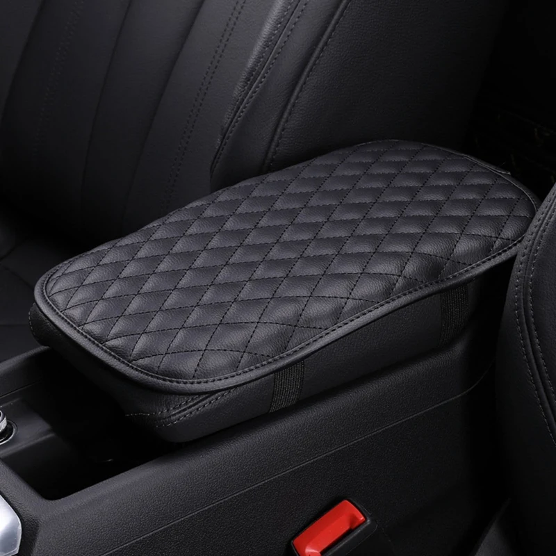 

Universal PU Leather Car Seat Protector Armrest Cushion Cover Center Console Box Pad Protector Automobiles Seat Cover Set Black