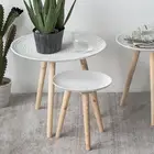 Креативный круглый деревянный журнальный столик в скандинавском стиле для хранения чая, фруктов, закусок