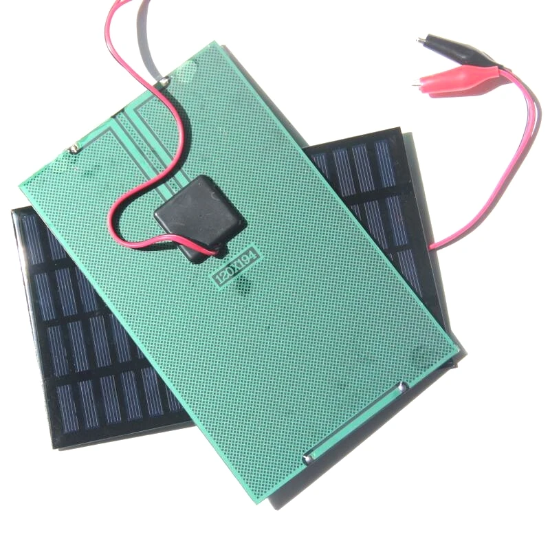 18V 2.5W Polycrystalline Solar Panel Module Cell+Crocodile Clip DIY System For 12V Battery Epoxy194x120MM | Электроника