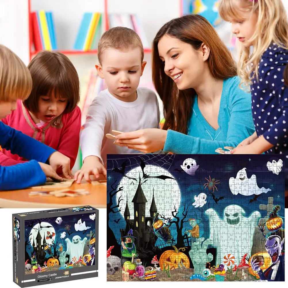 

1000 Piece Halloween Puzzle Adult Children Halloween Theme Puzzle Pattern Toy Home Decoration Educational Toys Juguetes Madera