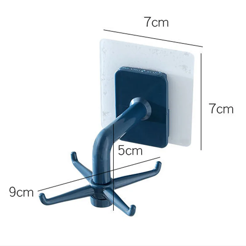 

Hook strong viscose door back adhesive hook traceless wall hanging household hole free kitchen rotary hook rack