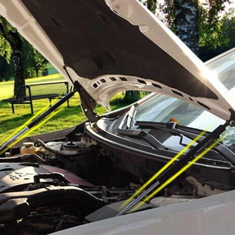 Черная передняя подъемная Опора капота двигателя амортизационные стойки для