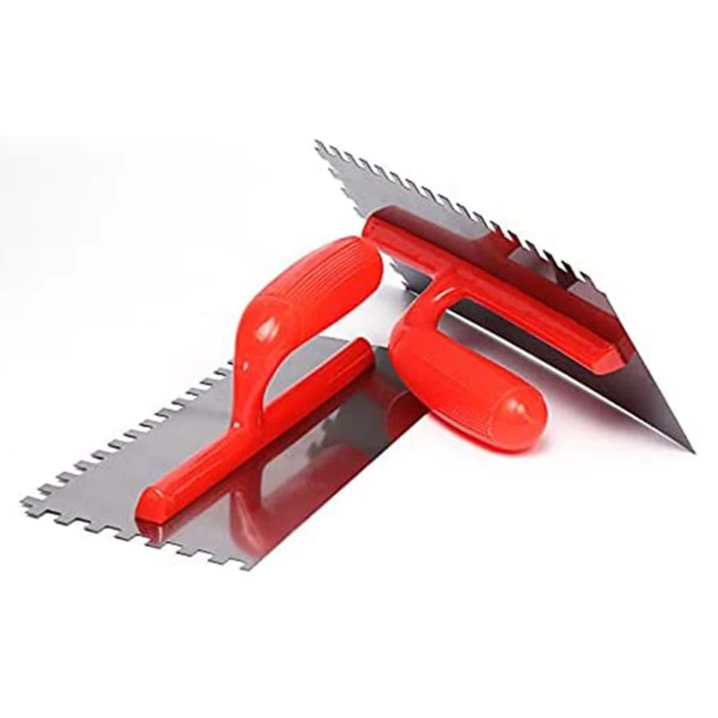 2PCS Finishing Trowel Cement Flaten Plastering with Square Notch for Tiling Wall Floor Tile Grout Masonry | Инструменты