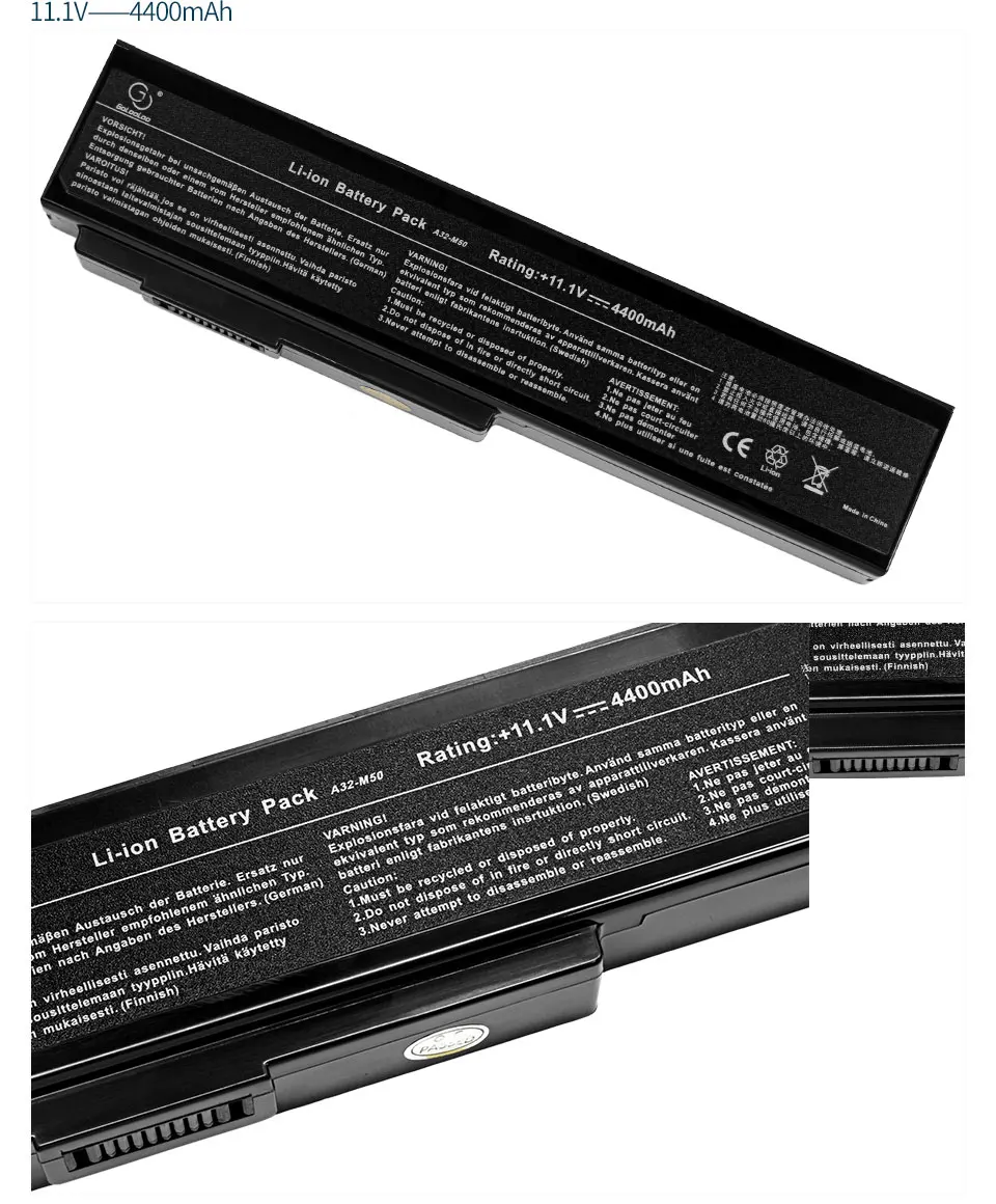 4400 мАч Батарея для ASUS A32-M50 A33-M50 M50 N53S N53SV N53T N61 N53TA N61J N61D N61VG N43 N61JQ M50S n32-n61 N53J