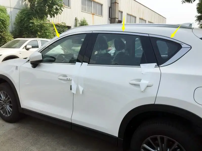 6pcs Stainless steel Car Styling upper Window Trim Cover For Mazda CX-5 CX5 2nd Gen. 2017 2018 2019 | Автомобили и мотоциклы