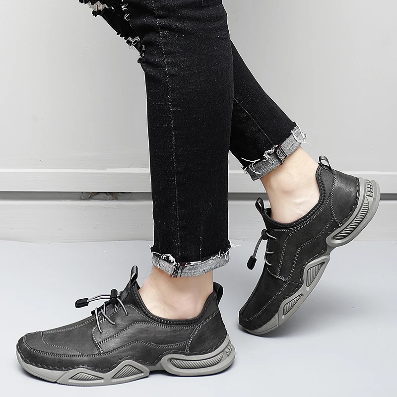 

Men's Soft Casual Shoes Luxury Brand Fashion Leather Loafers Flat Moccasins Outdoor Breathable Non-Slip Men Shoes Driving Shoes