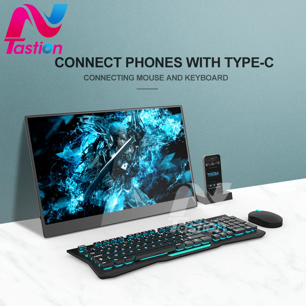 Lantastion 4k touch 15 6 ''портативный монитор для ноутбука компьютера телефона xbox switch ps3
