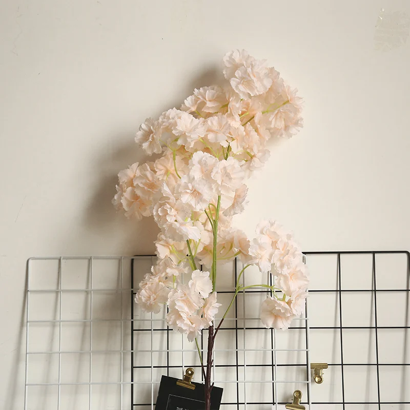 

10 Artificial Cherry Blossom Layout Wedding Scene Home Decoration Desktop Potted Landscaping Creative Simulation Flower Crafts