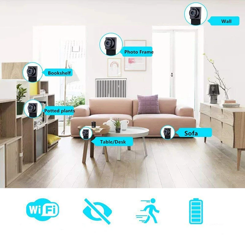 Портативная Wi-Fi IP мини-камера HD 1080P DIY P2P Беспроводная микро веб-камера видеокамера