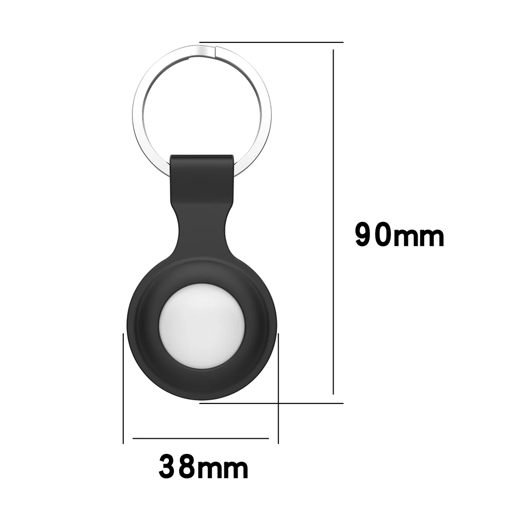 

Soft Silicone Protective For Apple Airtags Locator Tracker Sleeve Anti-Scratch Anti-Lost Plastic Shell With Keychain