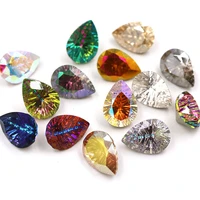 new pointback glass crystal high quality teardrop shape millennium series rhinestones for jewelrywedding accessories