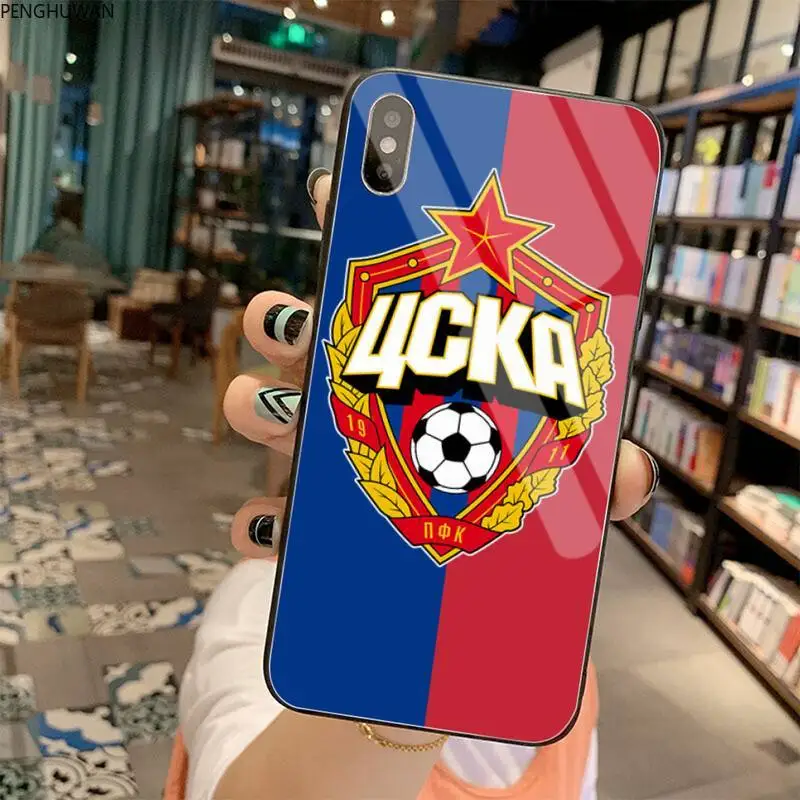 

cska moscow logo DIY Printing Phone Case cover Shell Tempered Glass For iPhone 11 Pro XR XS MAX 8 X 7 6S 6 Plus SE 2020 case