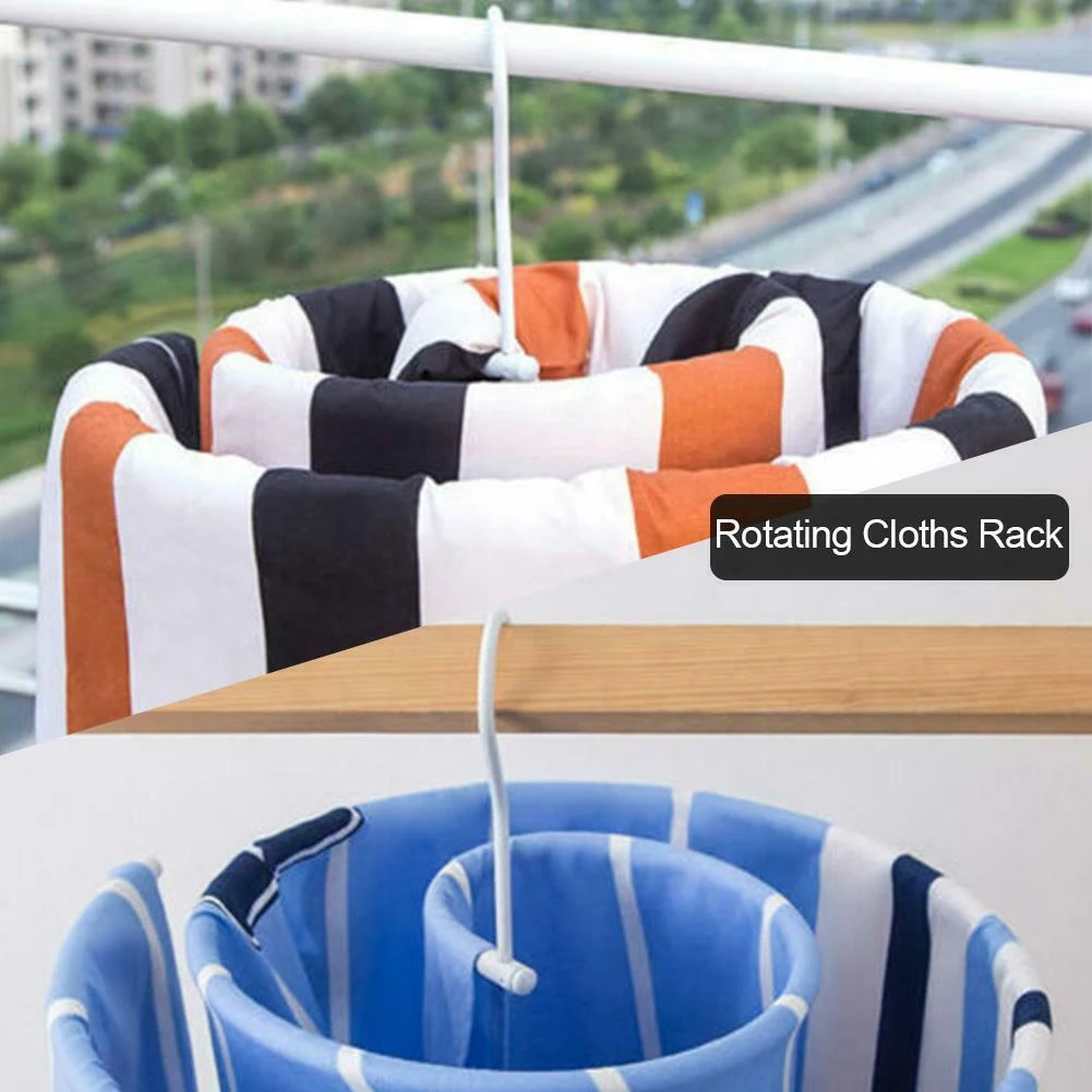 

New Hot Spiral Blanket Hanger Rotating Storage Rack Space Saver Drying Rack USJ99
