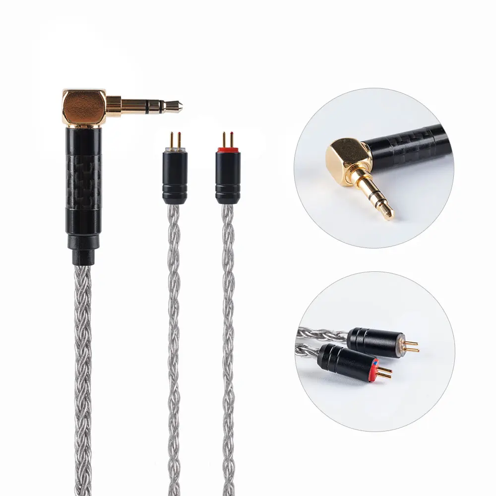 Hifihear 16 Core посеребренный кабель 2 5/3 5 мм балансный с MMCX/2pin разъем изгиб Джек V90 BA5 ZSX