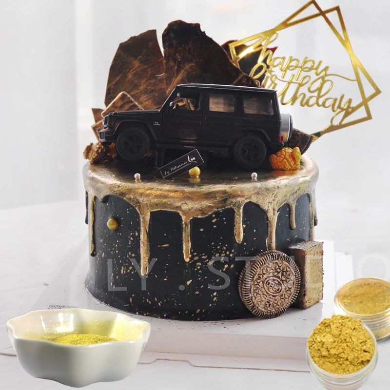 Съедобный золотой порошок 4 г мусс торт помадка макарон шоколадный десерт