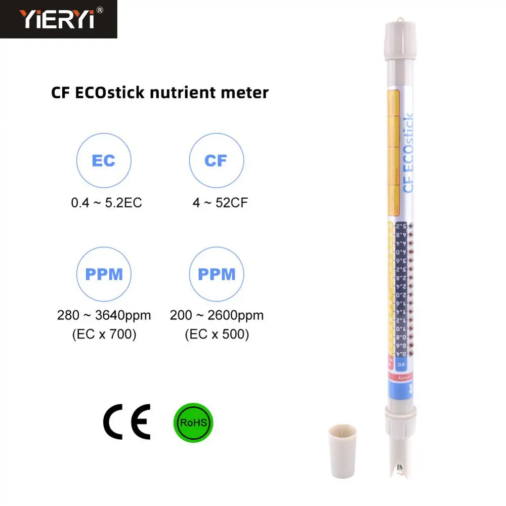 

Ручка-тестер качества воды Yieryi, автоматический переключатель EC/ppm/CF, для садоводства, Питательная трубка, обычная или платиновая