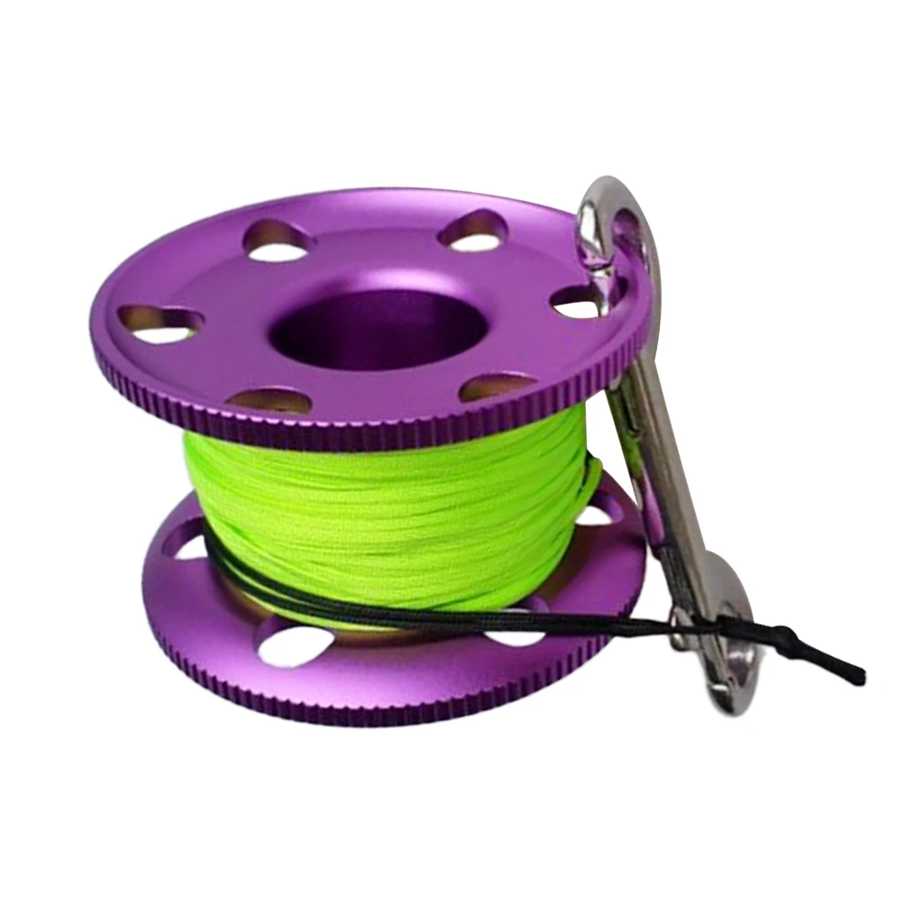 Дайвинг алюминиевый Finger Spool Катушка 20 Вт 30 50 м линия с Нержавеющая сталь оснастки