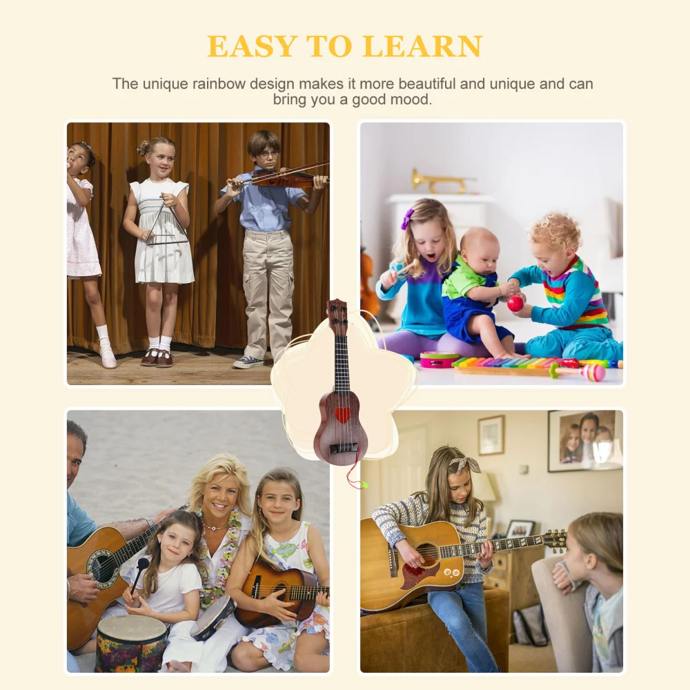1PC Simulation Ukulele Early Educational Plaything for Children | Спорт и развлечения
