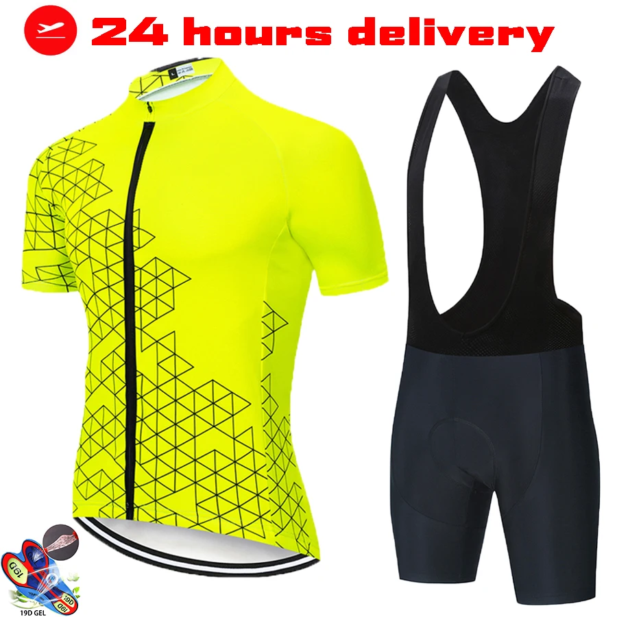 

2021 STRAVA Cycling Jersey set Pro team Bicycle Short Sleeve Cycling Clothing Riding Bike Clothes maillot Bib shorts Breathable