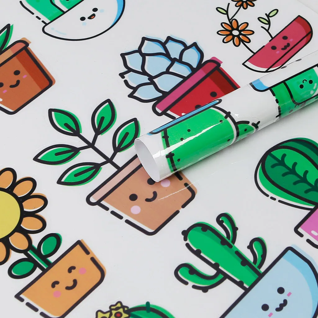 Зеленый завод настенный стикер для выключателя маленькой девочки комнаты DIY