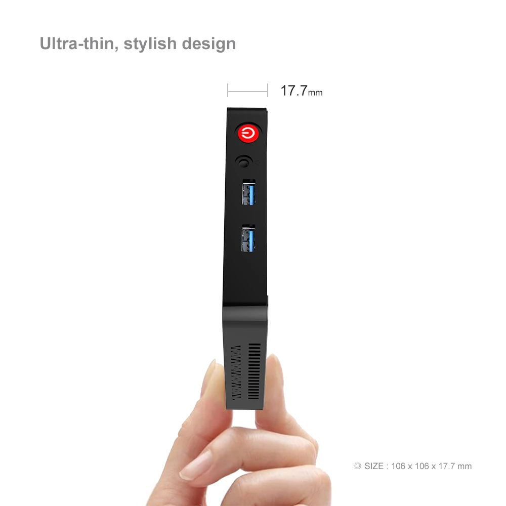 Beelink T4 Mini PC Int Atom x5-Z8500 HD графика 600 4 ГБ ОЗУ+ 64 Гб 2,4 ГГц+ 5,8 ггц WiFi 1000 Мбит/с USB3.0 BT4.0 поддержка 4K ТВ-бокс
