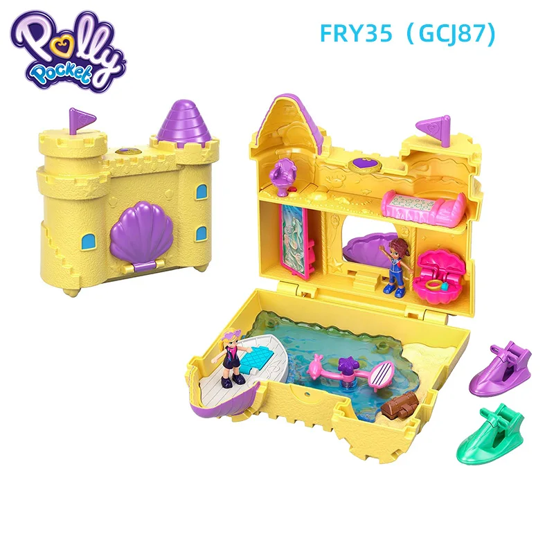 Mattel Polly карманная кукла скрытый мир мини-сцена для девочек, домашние игрушки для детей, Русалочка, детские игрушки, куклы для новорожденных