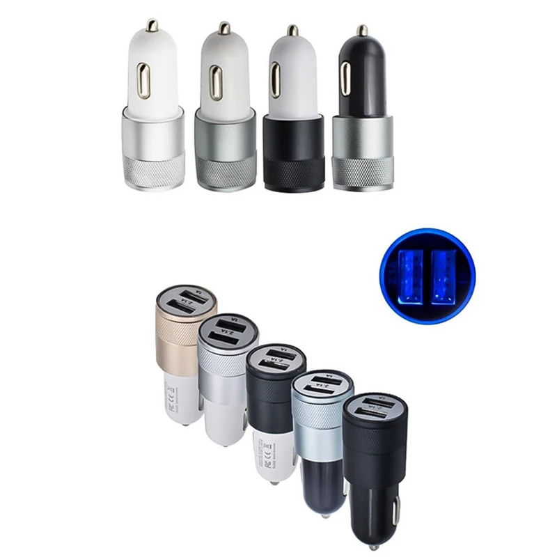 Небольшой двухместный Сталь зарядных порта USB для автомобиля Зарядное