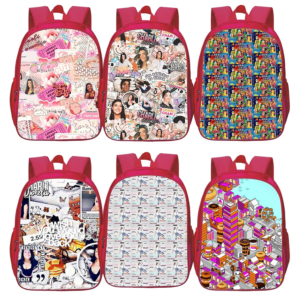 

Charli Damelio School Bag Teen Singer Backpack School Student Book Bag Travel Bag Girl Bag Children Bag Women Rucksack Mochila