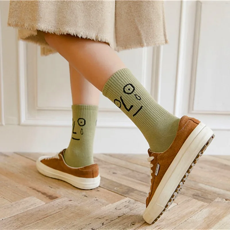 1 Pair Korea Funky Harajuku Trend Women Candy Colors Casual Funny Socks Girl Kawaii Socks Unisex Surprise Mid Women Crew Socks